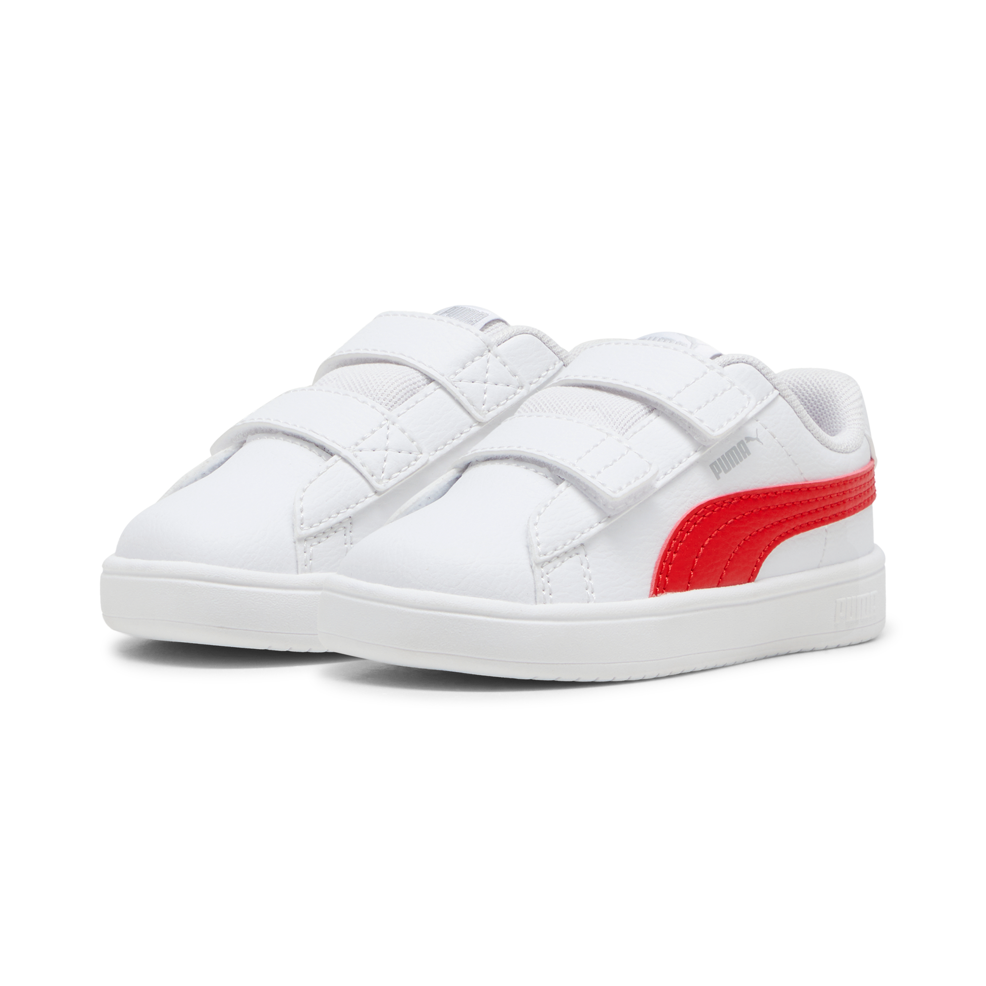 Sneakers primi passi bianche da bambino con logo rosso Puma Rickie Classic V Inf, Brand, SKU s334000178, Immagine 0
