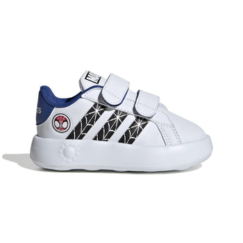 Sneakers primi passi bianche da bambino con stampa Spiderman adidas Grand Court CF I, Brand, SKU s334000192, Immagine 0