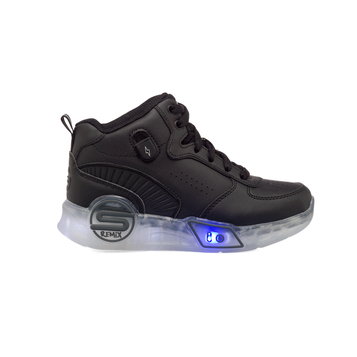 Sneakers alte nere da bambina con luci nella suola Skechers S-Lights Remix, Brand, SKU s342500134, Immagine 0