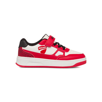 Sneakers bianche da bambino con dettagli rossi Ducati Valencia 5 Ps, Brand, SKU s342500263, Immagine 0