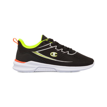 Scarpe da ginnastica nere da ragazzo con dettagli gialli e arancioni Champion Nimble B GS, Brand, SKU s351000222, Immagine 0