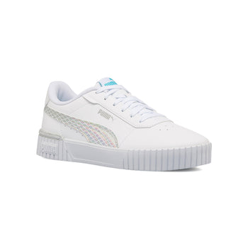 Sneakers bianche laminato Puma dettaglio da 2.0 ragazza Carina Jr Mermaid con