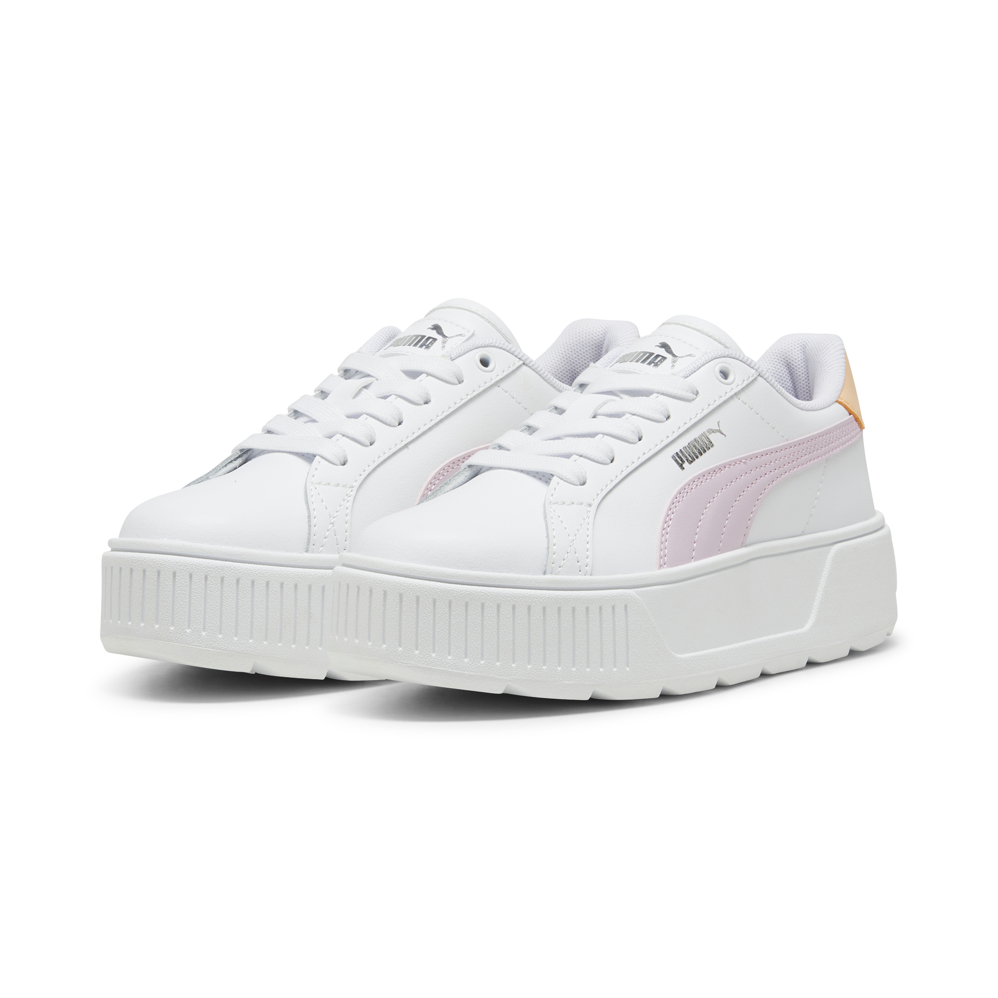 Sneakers bianche da ragazza con suola a zeppa Puma Karmen L Jr, Brand, SKU s352000071, Immagine 0