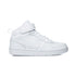 Sneakers bianche in pelle e similpelle con dettagli traforati Nike Court Borough Mid 2 GS, Brand, SKU s352500033, Immagine 0