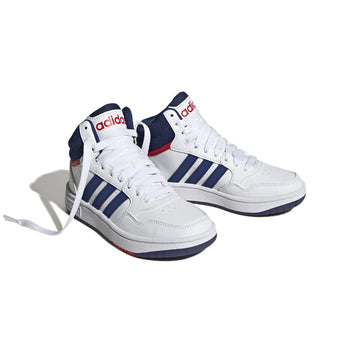 Sneakers alte bianche da ragazzo con design 3-stripes adidas Hoops Mid 3.0 K, Brand, SKU s352500185, Immagine 0