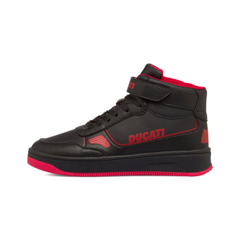 Sneakers alte nere da ragazzo con dettagli rossi Ducati Barsaba Mid 4 GS, Brand, SKU s352500210, Immagine 0