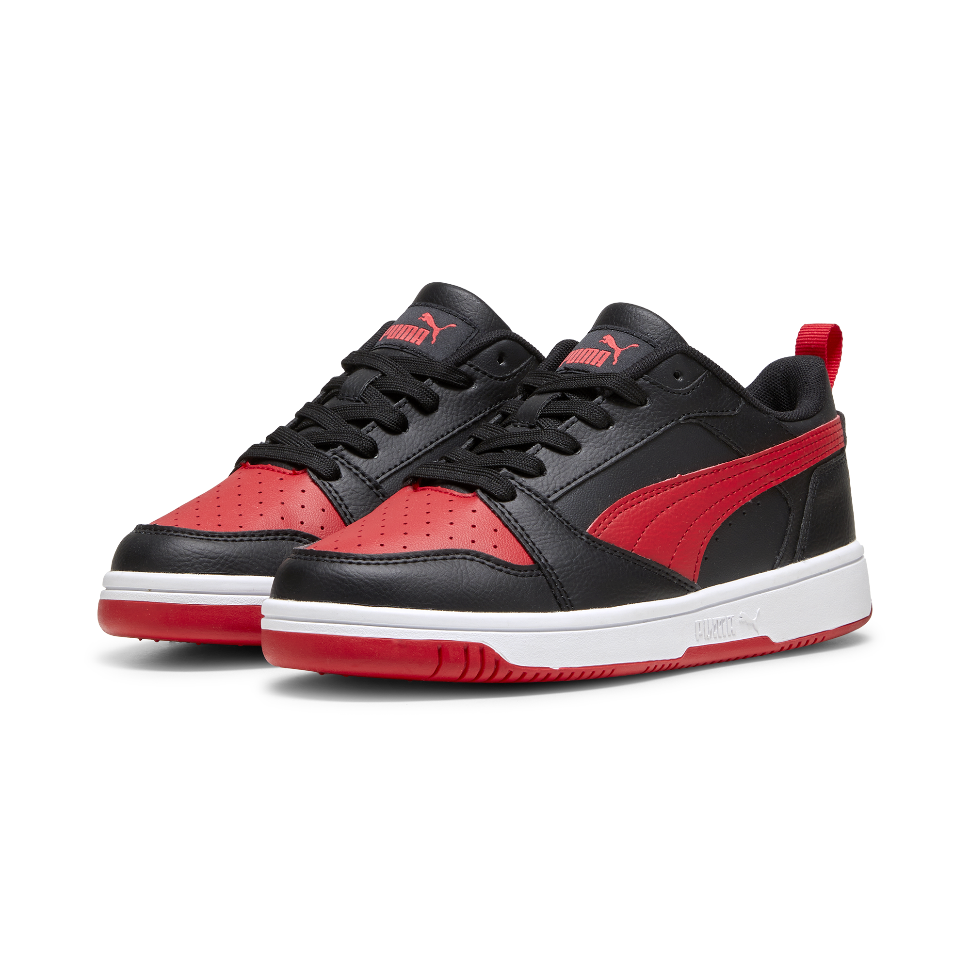 Sneakers nere e rosse da ragazzo Puma Rebound v6 Lo Jr, Brand, SKU s352500237, Immagine 0