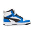 Sneakers alte bianche, blu e nere da ragazzo Puma Rebound V6 Mid Jr, Brand, SKU s352500242, Immagine 0