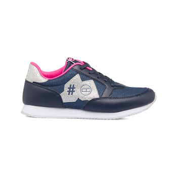 Sneakers blu e grigie glitterate da ragazza Enrico Coveri, Sneakers Sport, SKU s353000104, Immagine 0