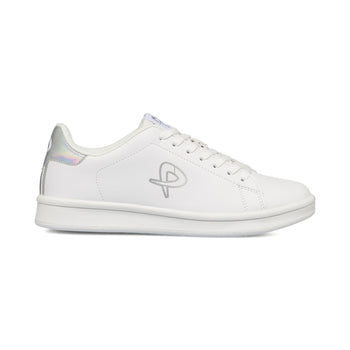 Sneakers bianche da ragazza con dettagli iridescenti P Go, Sneakers Sport, SKU s354000168, Immagine 0