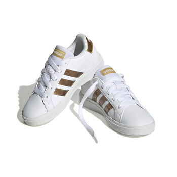 Sneakers bianche da ragazza con strisce oro adidas Grand Court 2.0 K, Brand, SKU s354000189, Immagine 0