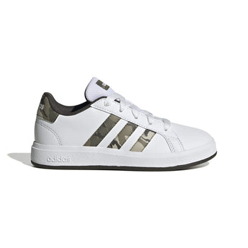 Sneakers bianche da ragazzo con strisce camouflage adidas Grand Court 2.0 K, Brand, SKU s354000194, Immagine 0