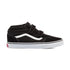 Sneakers alte nere da ragazzo con velcro e dettagli bianchi Vans Ward Mid V, Brand, SKU s354500034, Immagine 0