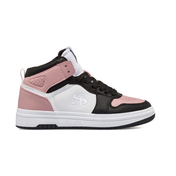 Sneakers alte bianche, rosa e nere da donna con logo laterale Swish Jeans, Donna, SKU w014001572, Immagine 0