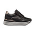 Sneakers chunky traforate nere e argento da donna Lora Ferres, Donna, SKU w014002089, Immagine 0