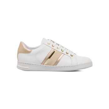 Sneakers traspiranti bianche e oro da donna Geox Jaysen, Donna, SKU w014002229, Immagine 0