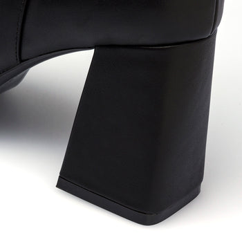 Stivaletti neri da donna con punta squadrata e tacco a blocco 9 cm Swish  Jeans