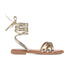 Sandali alla schiava color oro da donna con laccetti alla caviglia Lora Ferres, Donna, SKU w041001300, Immagine 0