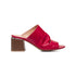 Sabot rosse in similpelle arricciata con dettaglio laminato Lora Ferres, Donna, SKU w042000042, Immagine 0