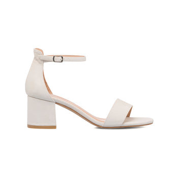 Sandali bianchi off-white da donna con tacco a blocco 6 cm Lora Ferres, Donna, SKU w042000762, Immagine 0