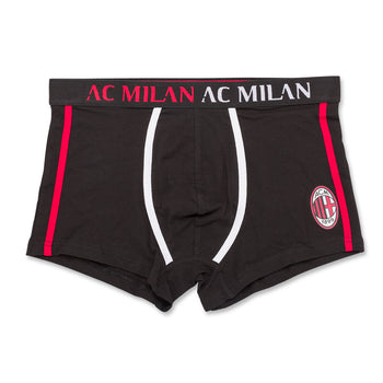 Boxer neri da uomo con logo Milan, Idee Regalo Natale, SKU z644000001, Immagine 0