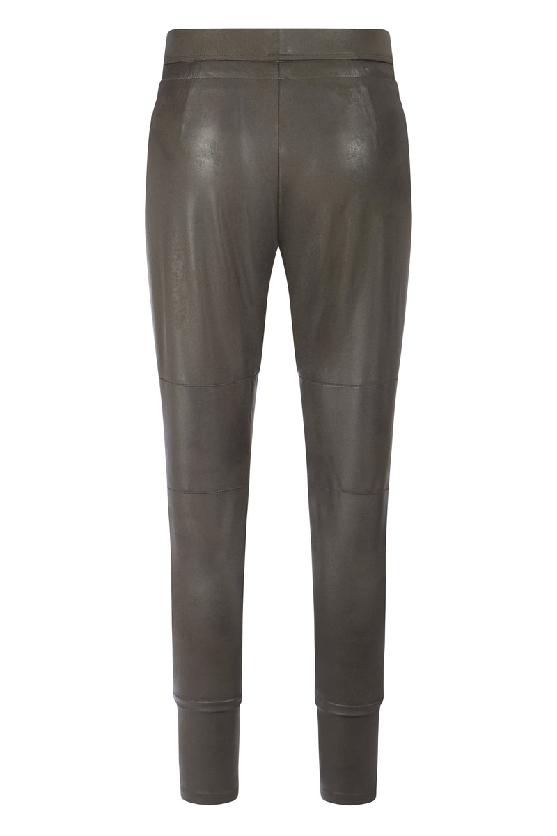 RAFFAELLO ROSSI Candy Leather Look Jersey Pant, Dark Olive – Amelie ...