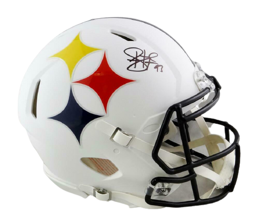 : TJ Watt Signed Pittsburgh Steelers Camo Speed Mini Helmet-  Beckett W Auth *White - Autographed NFL Mini Helmets : Sports & Outdoors