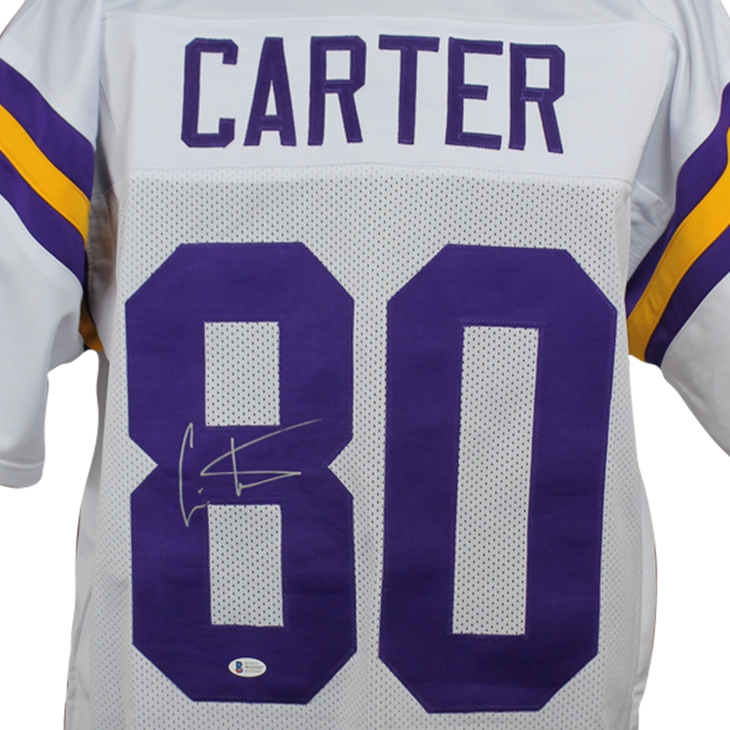 Framed Minnesota Vikings Cris Carter Autographed Signed Jersey Jsa Coa