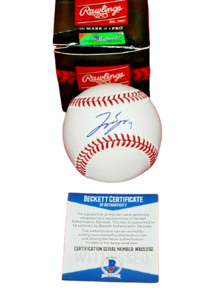 George Springer Autographed World Series Rawlings OML Baseball - Beckett  Auth