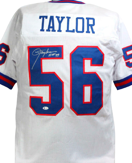 New York Giants Lawrence Taylor Signed Blue Jersey - Schwartz