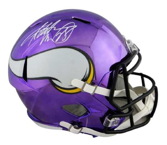 adrian peterson signed helmet