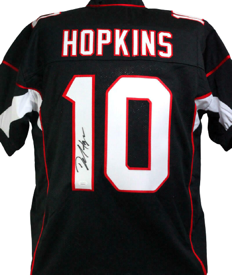 DeAndre Hopkins Autographed Red Pro Style Jersey- JSA W Black at