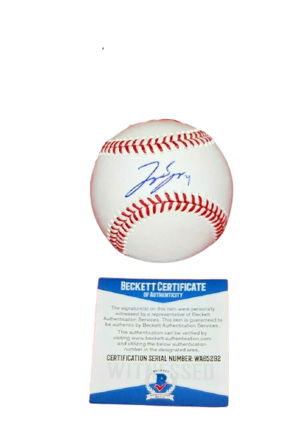 Alex Bregman Autographed Signed Oml Baseball Astros Beckett Beckett