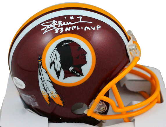 Joe Theismann, Larry Brown, & Mark Moseley Signed Redskins Full-Size Helmet  Inscribed MVP 1983, 1972 MVP, & NFL MVP 1982 (Beckett COA)