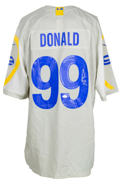 Aaron Donald Los Angeles Rams Signed Cream Nike Game Football Jersey ( —  Ultimate Autographs