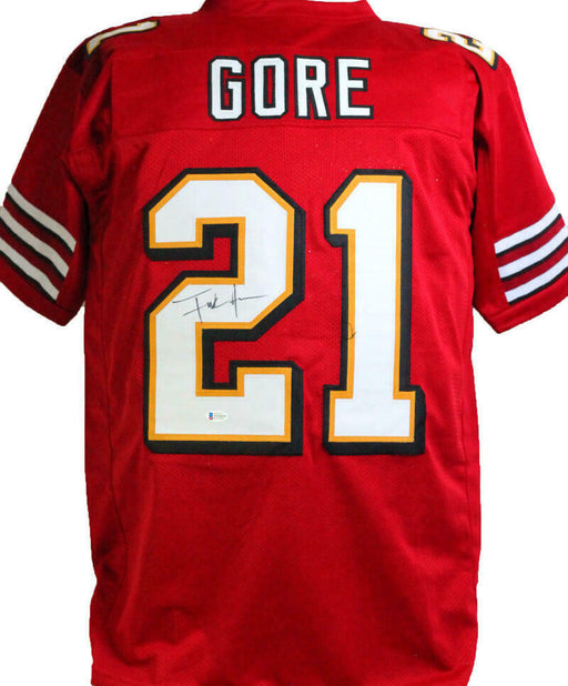 Frank Gore San Francisco 49ers Signed Red Pro Style Jersey *Black (JSA —  Ultimate Autographs