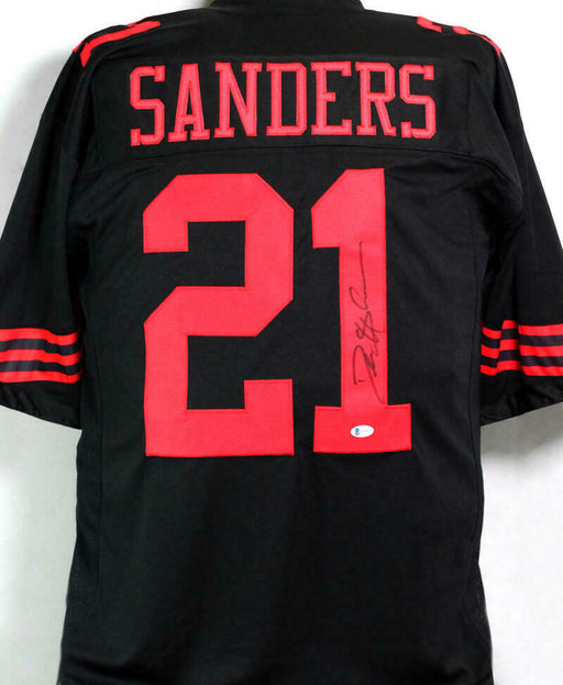 Deion Sanders Autographed White Pro Style Jersey-Beckett W Hologram Black  at 's Sports Collectibles Store