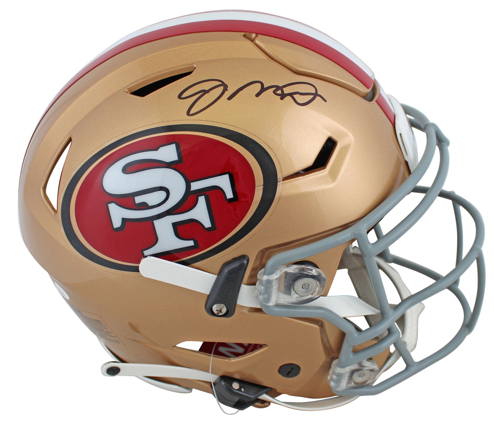 Joe Montana Autographed San Francisco 49ers Flat White Authentic Full-Size  Football Helmet - JSA COA