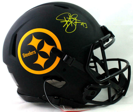 Steelers T.J. Watt Signed Flash Full Size Speed Proline Helmet BAS Wit