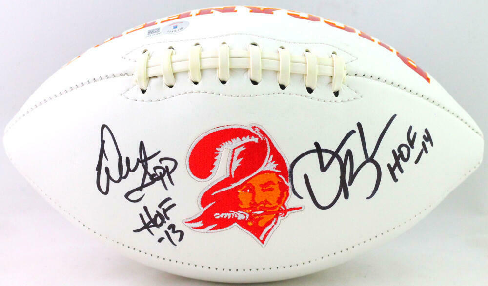 Warren Sapp/Derrick Brooks Tampa Bay Buccaneers Signed Buccaneers Logo —  Ultimate Autographs