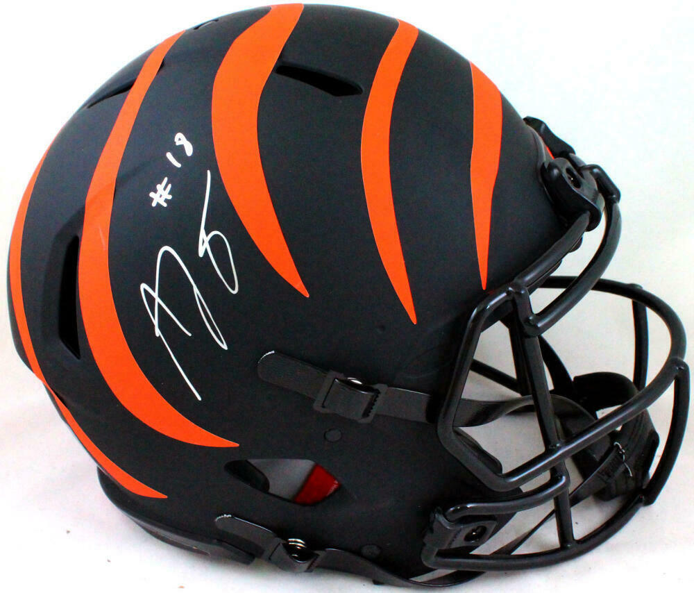 A.J. Green Signed Bengals Custom Matte Black Full-Size Speed