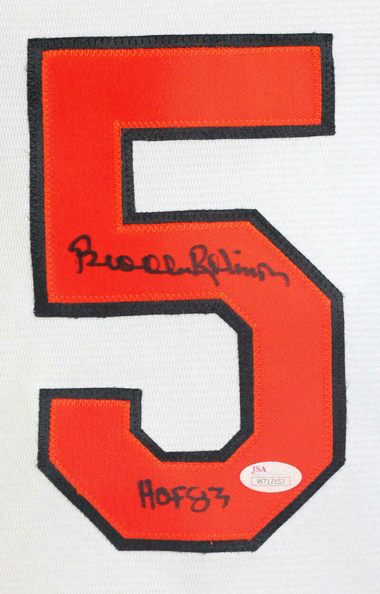 Brooks Robinson Signed Black Orioles Black Jersey Inscribed HOF 83 ( –