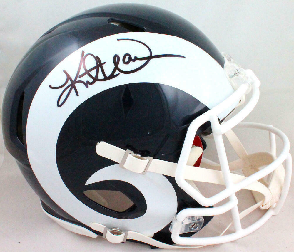 Kurt Warner Signed Los Angeles Rams Speed Flash NFL Mini Helmet