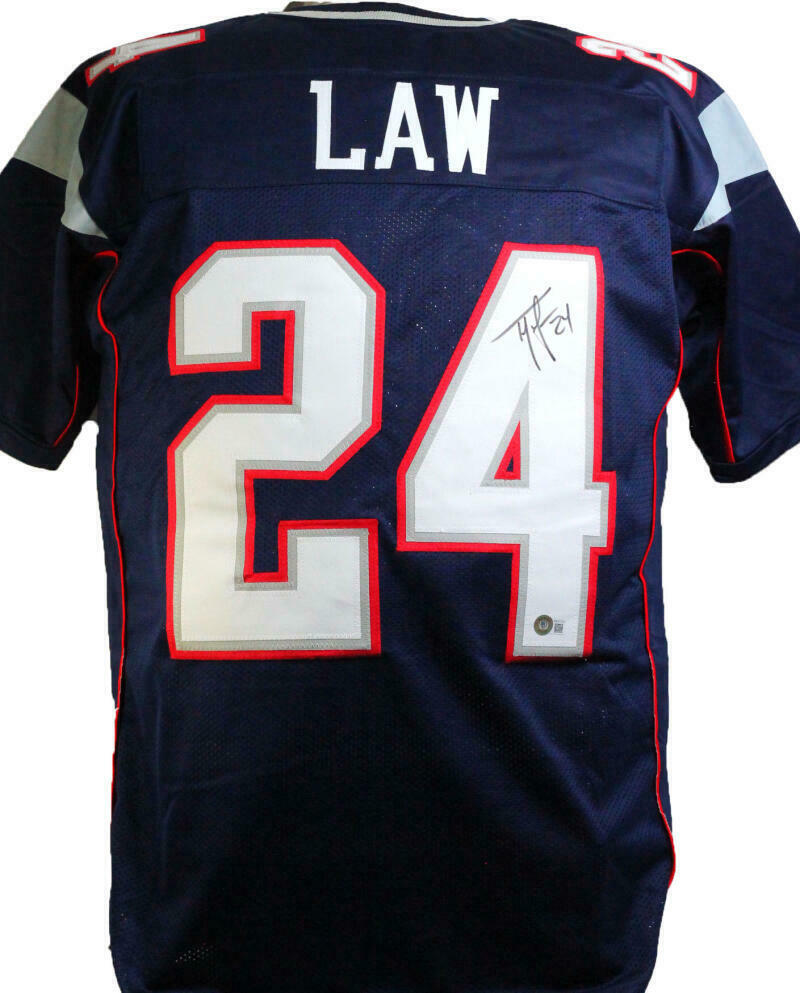 ty law autographed jersey