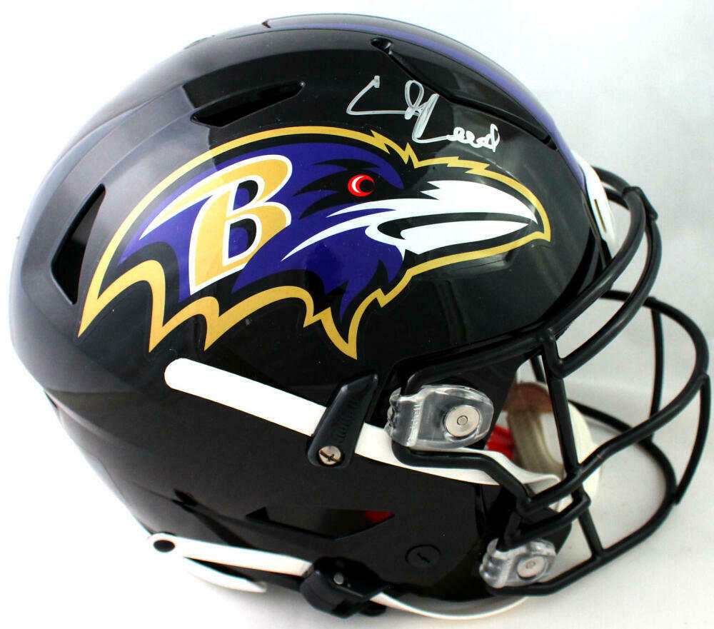  Ray Lewis Full Name Autographed Ravens F/S AMP Speed