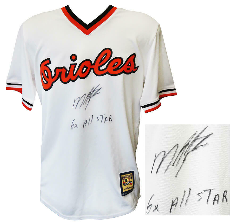 schwartzsportsmemorabilia Miguel Tejada Signed Majestic White Replica Jersey W/6X All Star (SS COA)