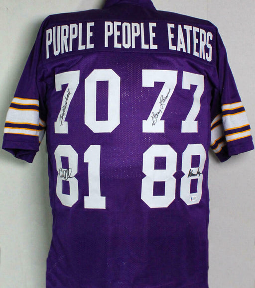 Purple People Eaters Minnesota Vikings Autographed Purple Pro Style Je —  Ultimate Autographs