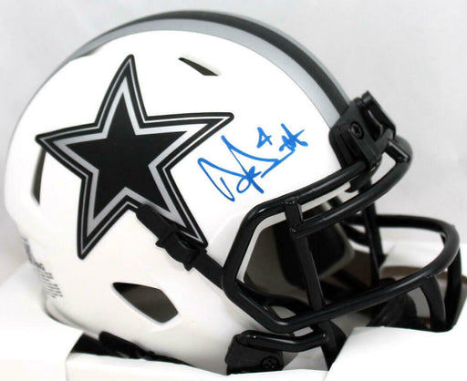 Dak Prescott Signed Speed ICE Mini Helmet - JSA Witness - Dallas Cowboys  Autographed 