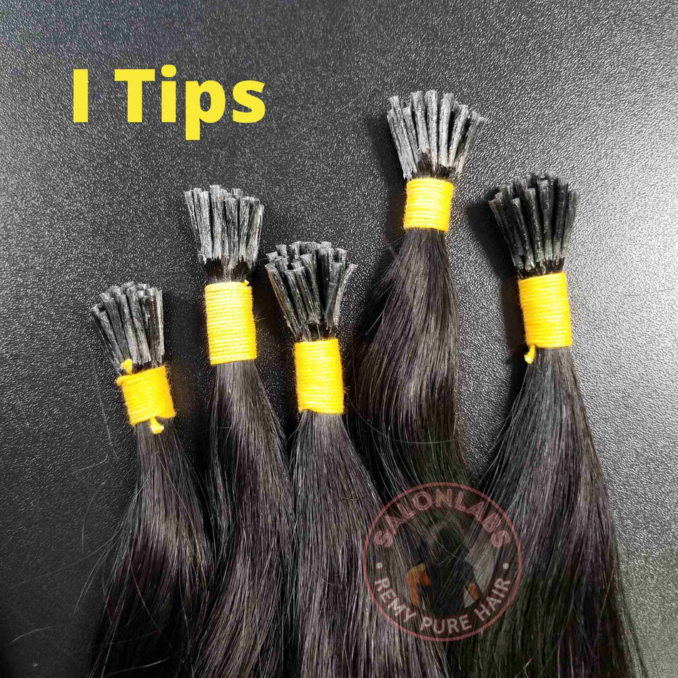 Natural Curly 14 U Tip Keratin Hair Extensions  Medium Brown 4  To  SalonLabs Virgin Hair Extensions