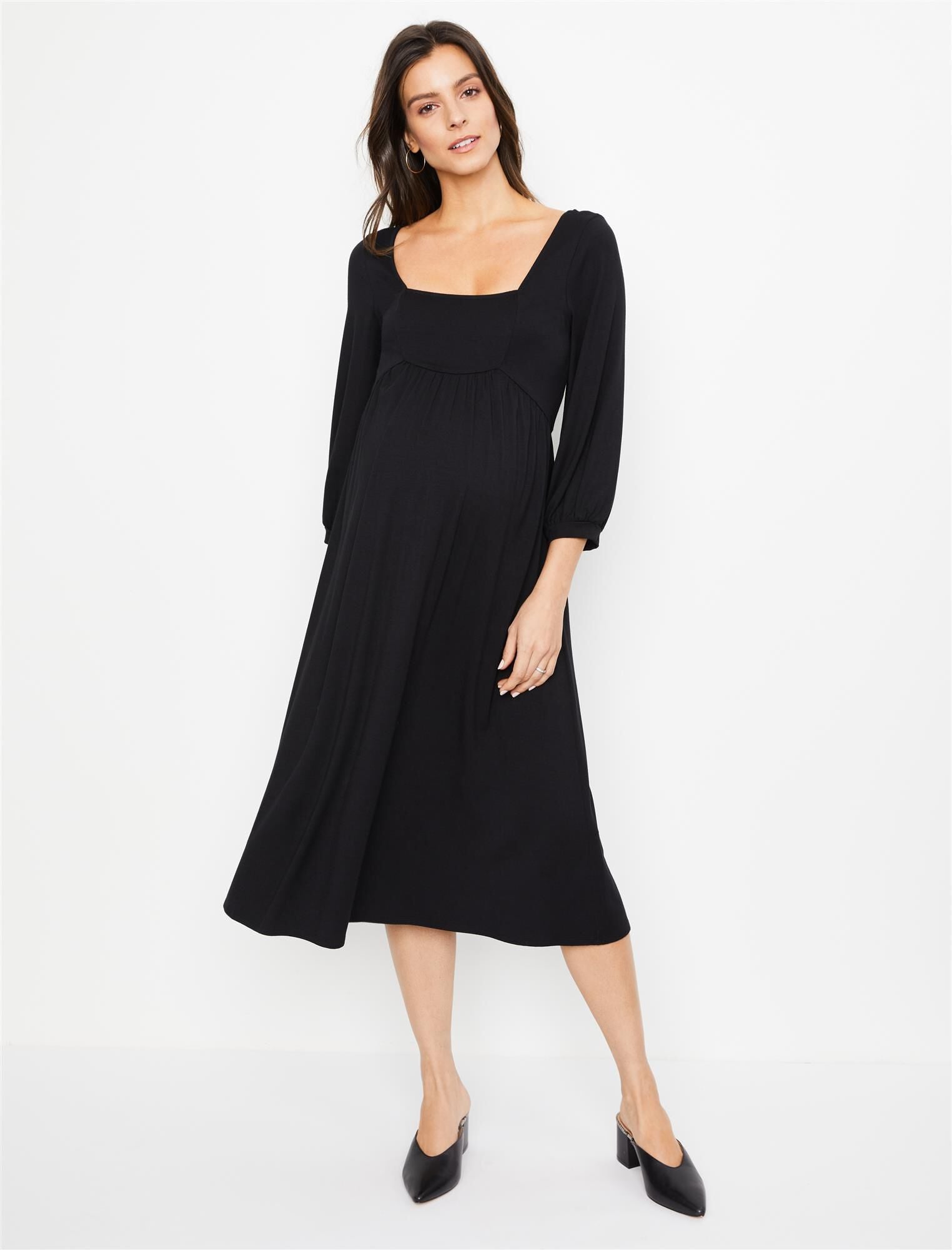 Rachel Pally | Rachel Pally Raphaela Maternity Dress in Black | Haverdash